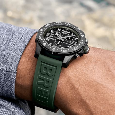 breitling green rubber strap|genuine breitling leather watch strap.